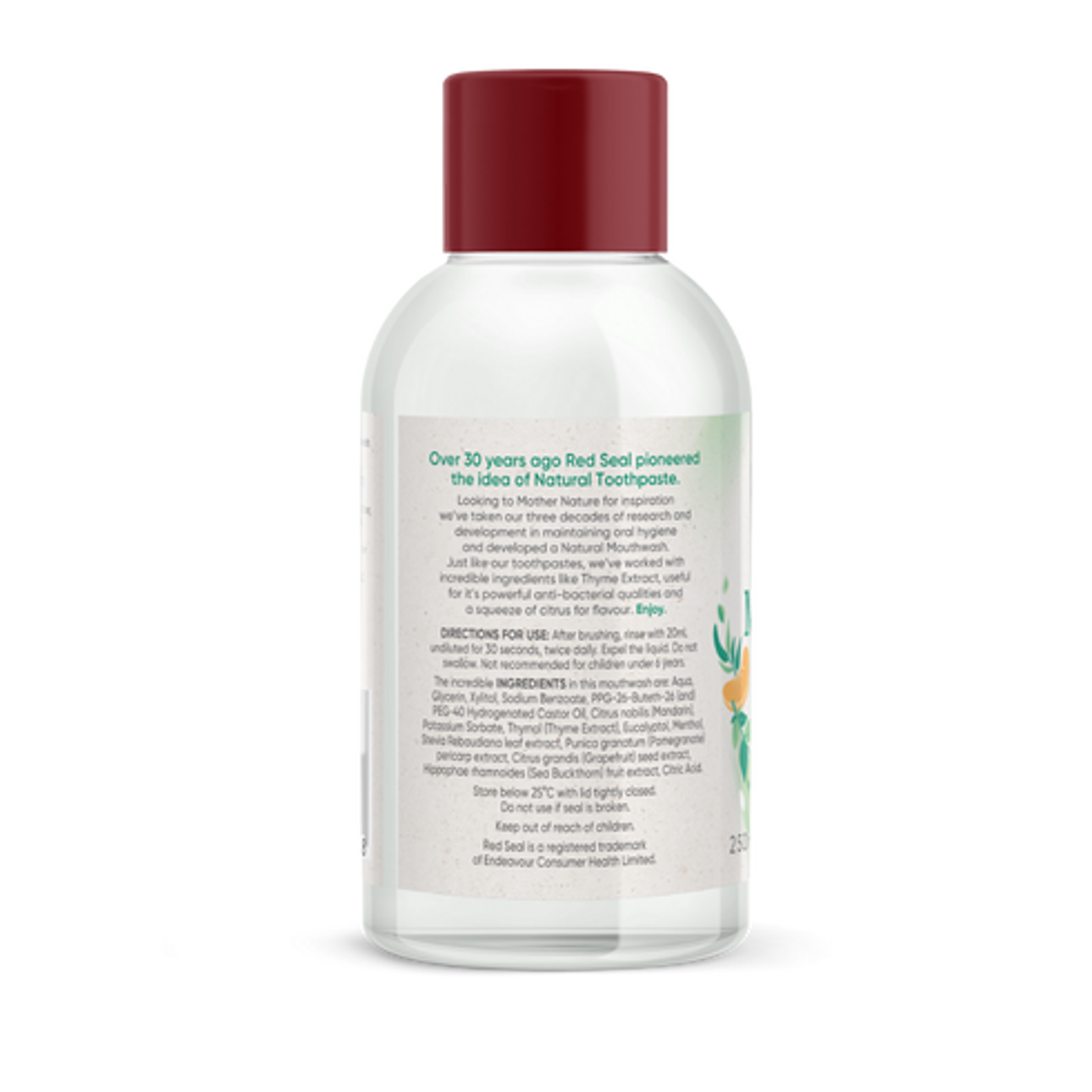 Red Seal Thyme Mouthwash Back 250