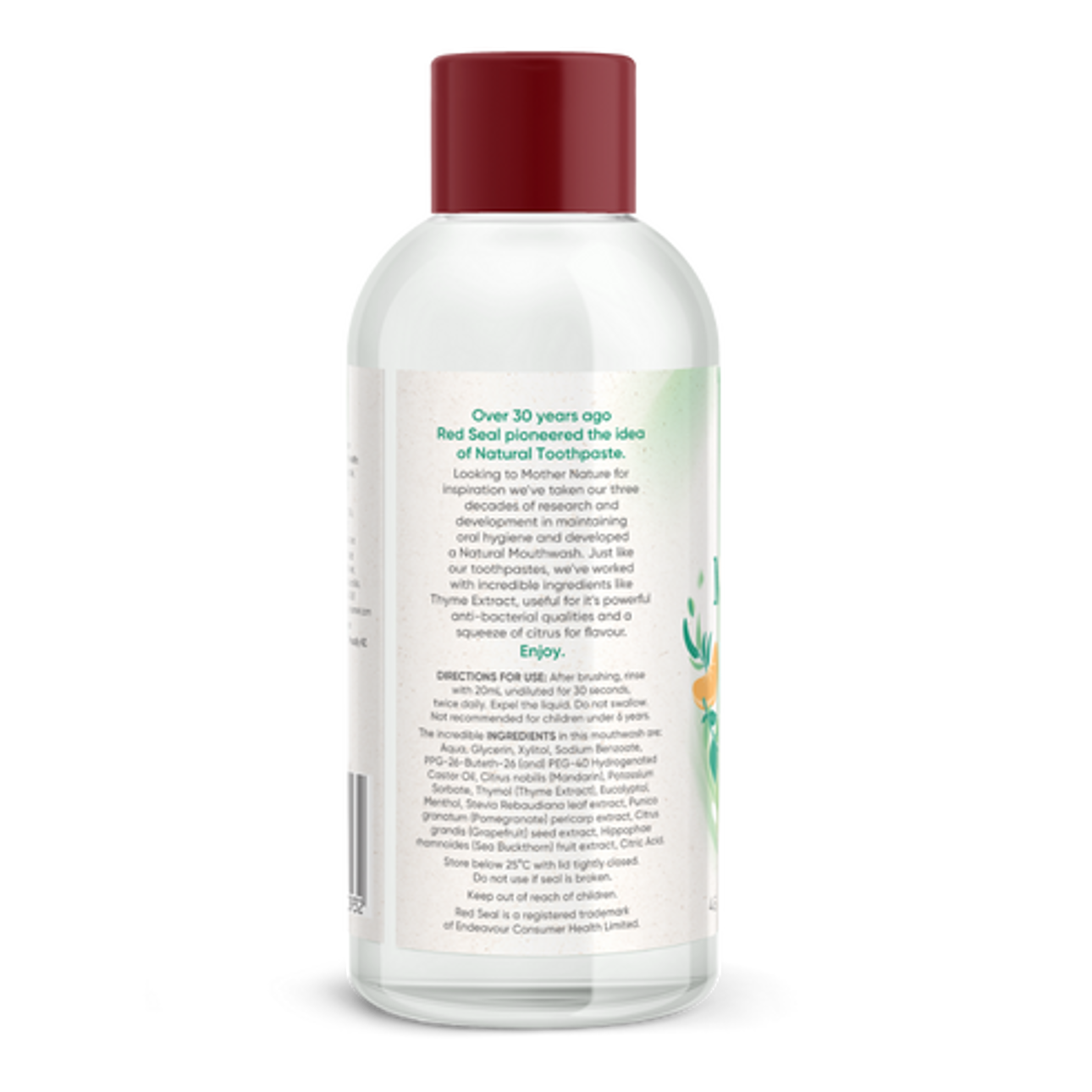 Red Seal Thyme Mouthwash Back