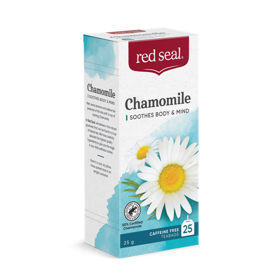 RS Chamomile Tea 25Pk 2023 Front Left 3 4 1104X1104 Ba99d26
