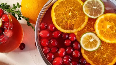 Blood Orange, Cranberry & Lime Punch