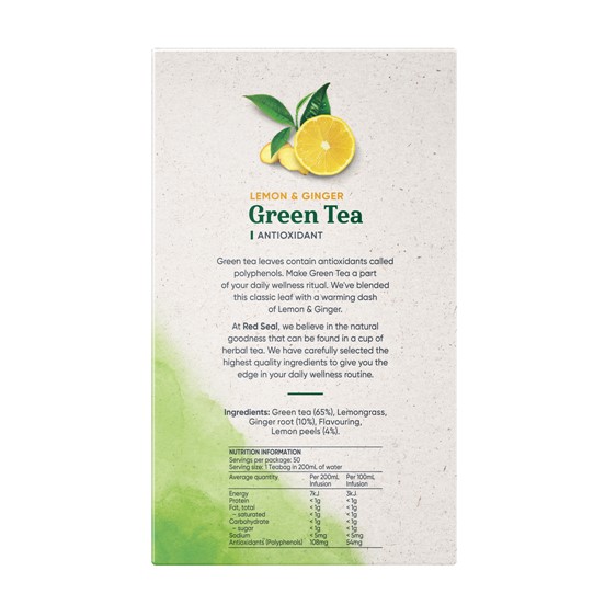28630035 Green Tea Lemon Ginger 50Pk Back
