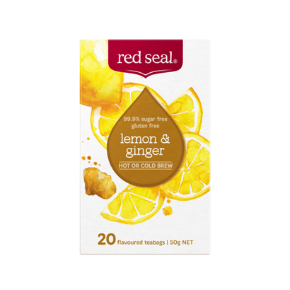 Red Seal Lemon And Ginger Tea Front