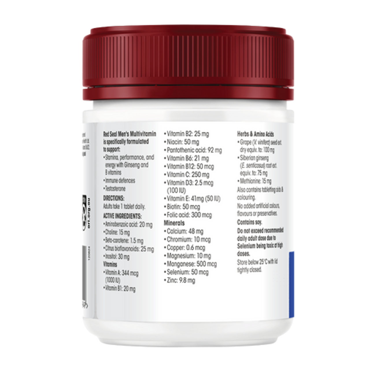 Mens Multivitamins 100 Back