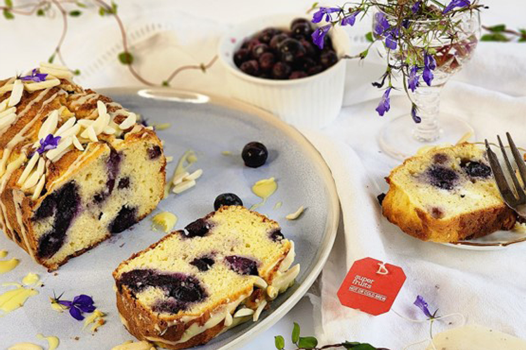 Blueberry Loaf With Almond Flakes