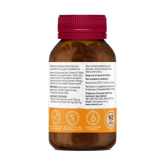 Back With Shadow RS Vitamin C Orange 250Mg 100S 1104Px