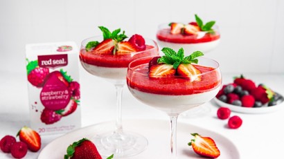 Summer Berry & Coconut Panna Cotta