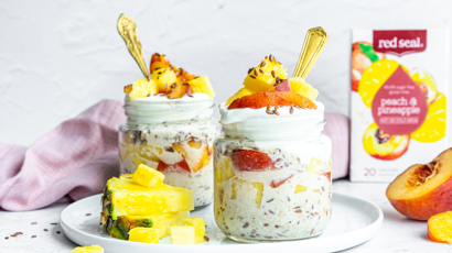 Peach & Pineapple Breakfast Parfait