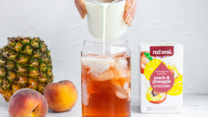 Peach & Pineapple Iced Milk Brew