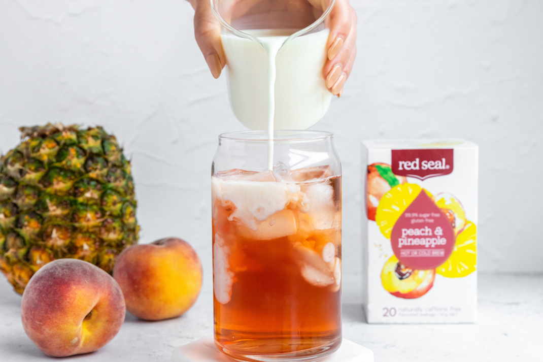 Peach & Pineapple Iced Milk Brew