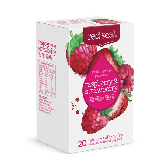 28630009 Raspberry Strawberry Hot Or Cold 20Pk Left Angle