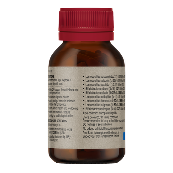 Red Seal Probiotics 5Billion 30S Back Bottle