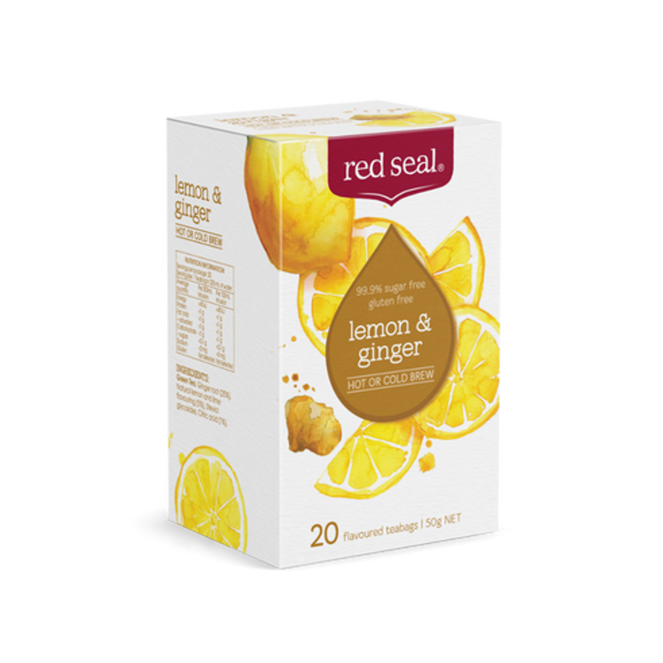Red Seal Lemon And Ginger Tea Side