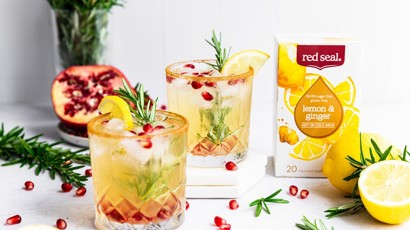 Festive Lemon, Ginger & Rosemary Fizz